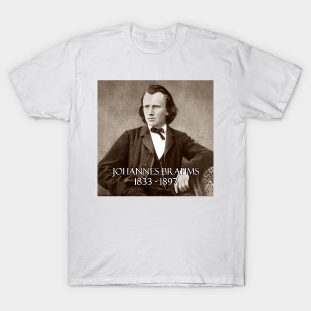 Great Composers: Johannes Brahms T-Shirt by Naves